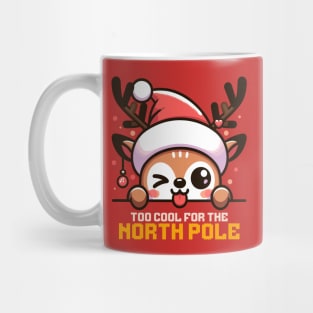 Chill Reindeer: North Pole's Coolest Christmas Holiday Mug